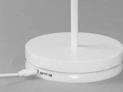 2er SET Akku Tischlampen Weiß ohne Kabel mit Ladestation, Höhe 34cm