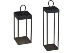 2er Set Akku Tischleuchte & Bodenleuchte, Höhe 30cm & 50cm