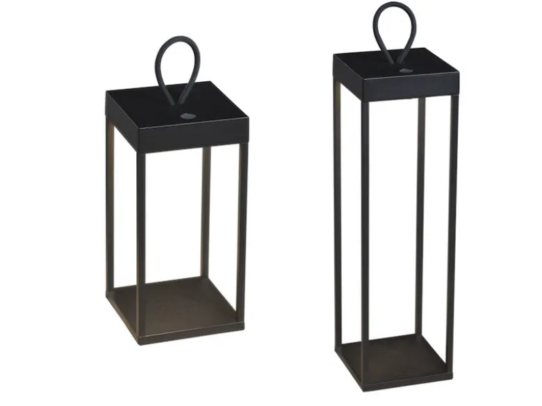 2er Set Akku Tischleuchte & Bodenleuchte, Höhe 30cm & 50cm