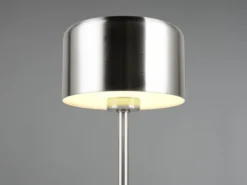 2er SET Akku Tischleuchten, per USB aufladbar, dimmbar, Silber matt, Höhe 30cm