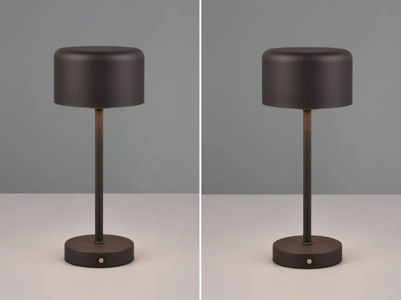 2er SET Akku Tischleuchten, per USB aufladbar, dimmbar, Schwarz, Höhe 30cm