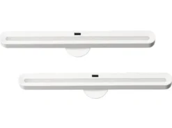 2er SET Akku Unterbauleuchten schwenkbar & mit Gestensteuerung, Länge 37cm