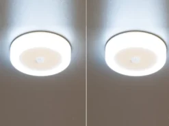 2er SET Akku Unterbauleuchten rund mit Bewegungsmelder, Ø 9cm
