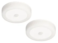 2er SET Akku Unterbauleuchten rund mit Bewegungsmelder, Ø 9cm
