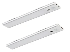 2er SET Akku Unterbauleuchten flach mit Bewegungsmelder, Länge 24cm