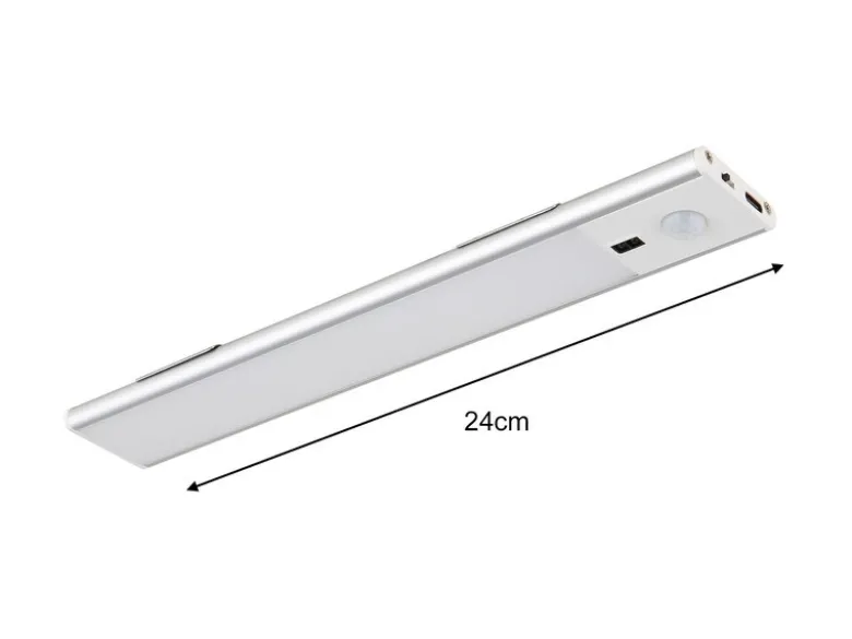2er SET Akku Unterbauleuchten flach mit Bewegungsmelder, Länge 24cm