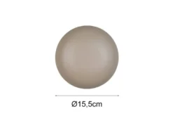 2er SET Akku Wandlampen aus Metall Beige per USB aufladbar, Ø 15,5cm