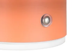 2er SET Akku Wandlampen aus Metall Orange per USB aufladbar, Ø 15,5cm