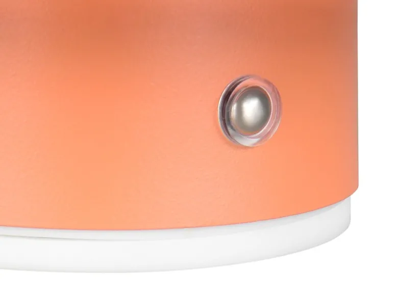 2er SET Akku Wandlampen aus Metall Orange per USB aufladbar, Ø 15,5cm