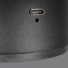 2er SET Akku Wandlampen aus Metall Schwarz per USB aufladbar, Ø 15,5cm