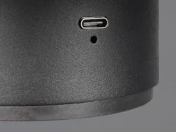 2er SET Akku Wandlampen aus Metall Schwarz per USB aufladbar, Ø 15,5cm