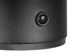 2er SET Akku Wandlampen aus Metall Schwarz per USB aufladbar, Ø 15,5cm