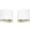 2er SET Akku Wandleuchte mit Bewegungsmelder für Innen & Außen, zum Kleben