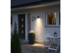 2er-Set Aluminium Downlight Wandleuchten MODENA schwarz, GU10, Höhe 13 cm, IP44