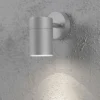 2er-Set Aluminium Downlight Wandleuchten MODENA grau, GU10, Höhe 13 cm, IP44