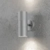 2er-Set Aluminium Up-Down Wandleuchte MODENA grau, GU10, Höhe 19,5 cm, IP44