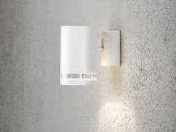 2er-Set Aluminium Wandleuchte MODENA weiß, GU10, Höhe 13,5 cm, IP44