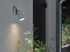 2er-Set Aluminium Wandspot MODENA grau, GU10, Höhe 15cm, IP44