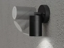 2er-Set Aluminium Wandspot MODENA schwarz, GU10, Höhe 15 cm, IP44