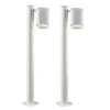 2er-Set Aluminium Wegeleuchte MODENA weiss, GU10, Höhe 70 cm, IP44