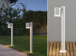 2er-Set Aluminium Wegeleuchte MODENA weiss, GU10, Höhe 70 cm, IP44
