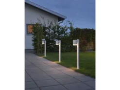2er-Set Aluminium Wegeleuchte MODENA weiss, GU10, Höhe 70 cm, IP44