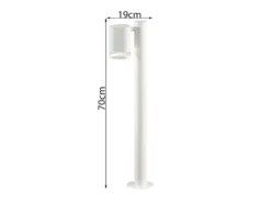 2er-Set Aluminium Wegeleuchte MODENA weiss, GU10, Höhe 70 cm, IP44