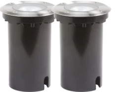 2er SET Außen Bodeneinbaustrahler Ø 11cm IP65, Edelstahl, bis 1500 kg