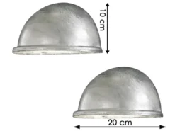 2er Set Außenwandleuchten Downlight TORINO Stahl galvanisiert, Hausbeleuchtung