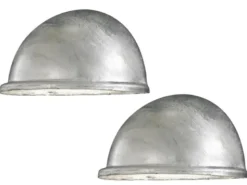 2er Set Außenwandleuchten Downlight TORINO Stahl galvanisiert, Hausbeleuchtung