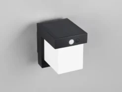 2er SET Außenwandleuchten mit Solar und Strom, Hybrid mit Bewegungsmelder