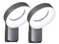 2er-Set Auffällige Wandleuchten ASTI, anthrazit, 18W HP-LED, 1400 Lumen, 5000K