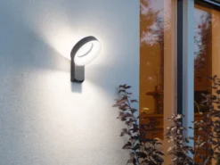 2er-Set Auffällige Wandleuchten ASTI, anthrazit, 18W HP-LED, 1400 Lumen, 5000K
