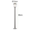2er Set ausgefallene LED Wegeleuchten aus Edelstahl in Silber, Höhe 99cm
