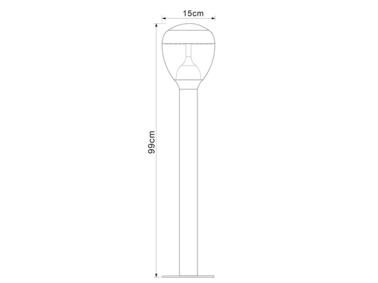 2er Set ausgefallene LED Wegeleuchten aus Edelstahl in Silber, Höhe 99cm