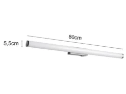 2er SET Bad Spiegelleuchten mit Schalter, Licht neutralweiß, Breite 80cm