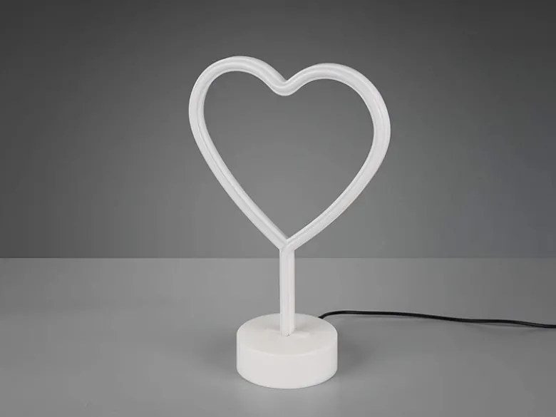 2er SET Deko LED Tischleuchte Herz, Batterie- oder USB betrieben, Höhe 30cm