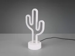 2er SET Deko LED Tischleuchte Kaktus Batterie- oder USB betrieben, Höhe 29cm