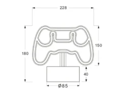 2er SET Deko LED Tischleuchten Batterie- oder USB betrieben, Höhe 18cm