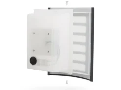 2er Set dezente LED Außenwandleuchte mit grauem Edelstahlcover, IP44, 20 x 15 cm