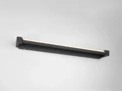 2er SET dimmbare LED Bad Spiegelleuchten schwenkbar, Schwarz Breite 80cm