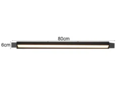 2er SET dimmbare LED Bad Spiegelleuchten schwenkbar, Schwarz Breite 80cm