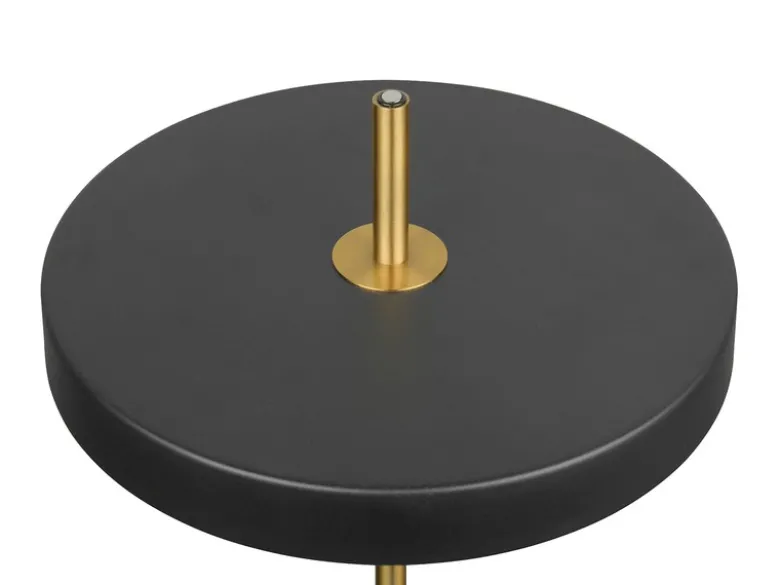 2er SET dimmbare LED Tischlampen im modernen Design, Schwarz Gold, Höhe 45,5cm