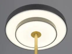 2er SET dimmbare LED Tischlampen im modernen Design, Schwarz Gold, Höhe 45,5cm
