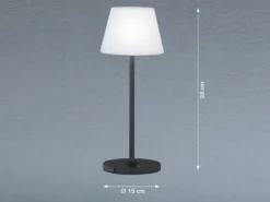 2er SET dimmbare Outdoor Akku Tischlampen ohne Stromkabel - Höhe 38cm