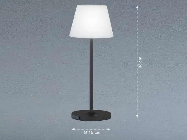 2er SET dimmbare Outdoor Akku Tischlampen ohne Stromkabel - Höhe 38cm