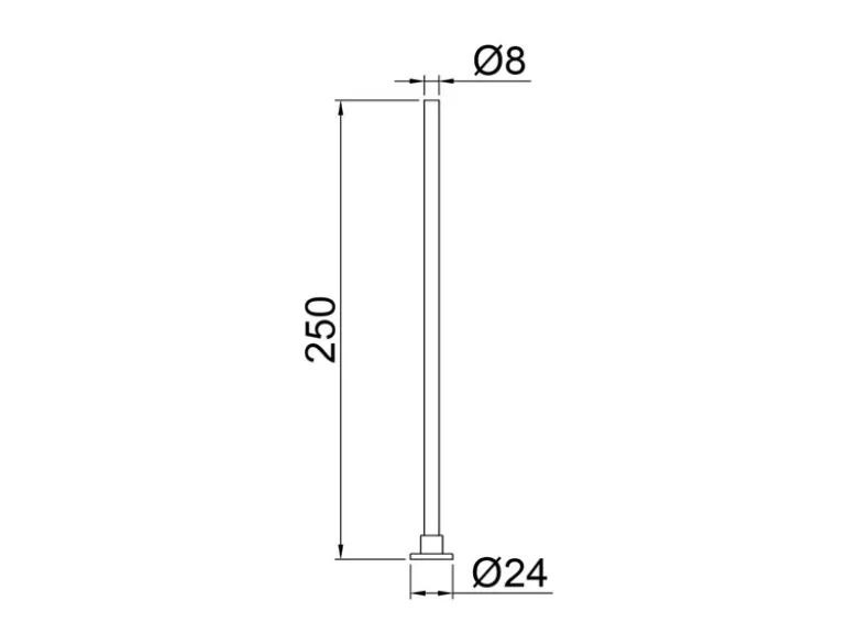 2er SET Distanzhalter Höhe 25cm Grau für DUOline Schienensystem