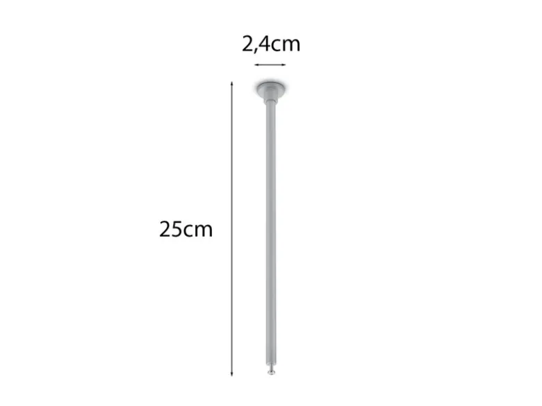 2er SET Distanzhalter Höhe 25cm Grau für DUOline Schienensystem