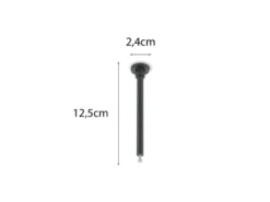 2er SET Distanzhalter Höhe 12,5cm Schwarz für DUOline Schienensystem