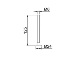 2er SET Distanzhalter Höhe 12,5cm Schwarz für DUOline Schienensystem